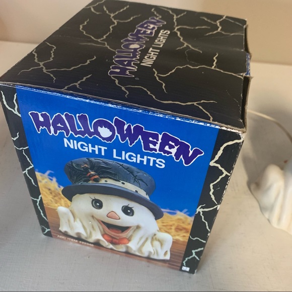Vintage 90s Cute Halloween Ghost Night Light Ceramic Decor - Picture 7 of 7